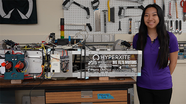 Mechanical engineering junior Rachael Koo is braking engineer at HyperXite